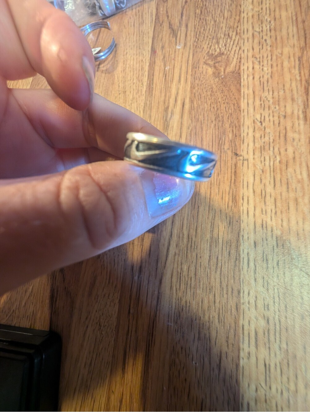Sterling Silver Women's Ring Size 8 with Nike SwooshDesign